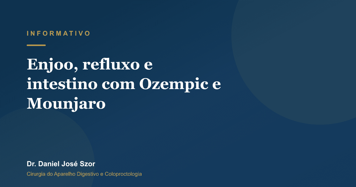 Enjoo, refluxo e intestino preso com Ozempic e Mounjaro, como aliviar